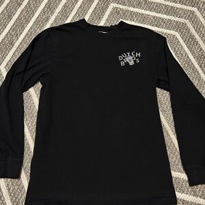 Dutch Bros Black Long Sleeve Tee with Tiger Design
